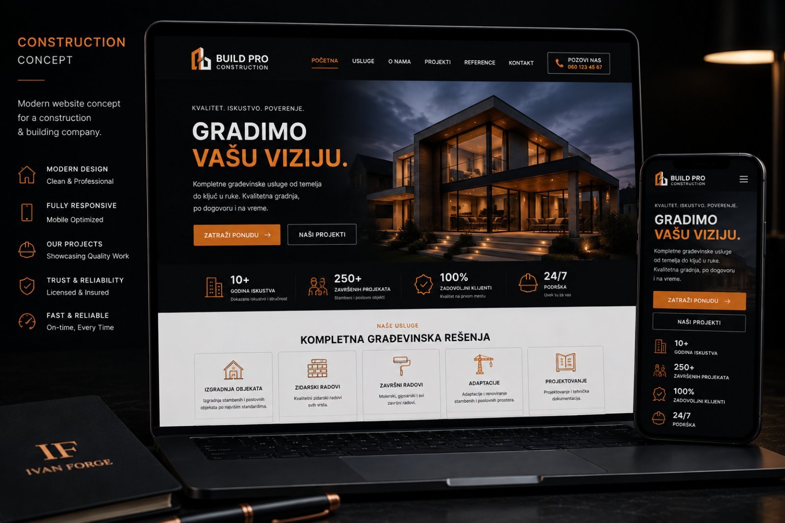 Construction web koncept